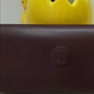 New Louis Quatorze Leather Credit Card Bu-Fold Long Wallet